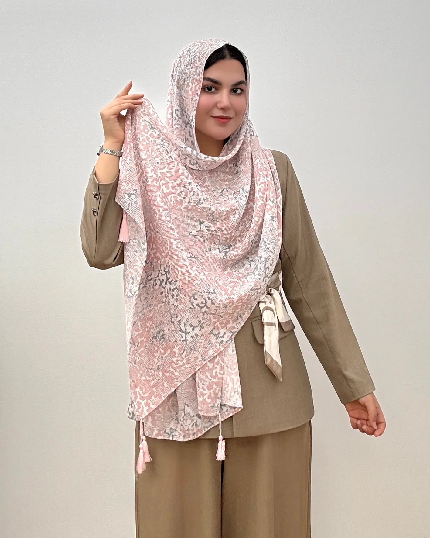 شال پلیسه دخترانه مدل پروانه